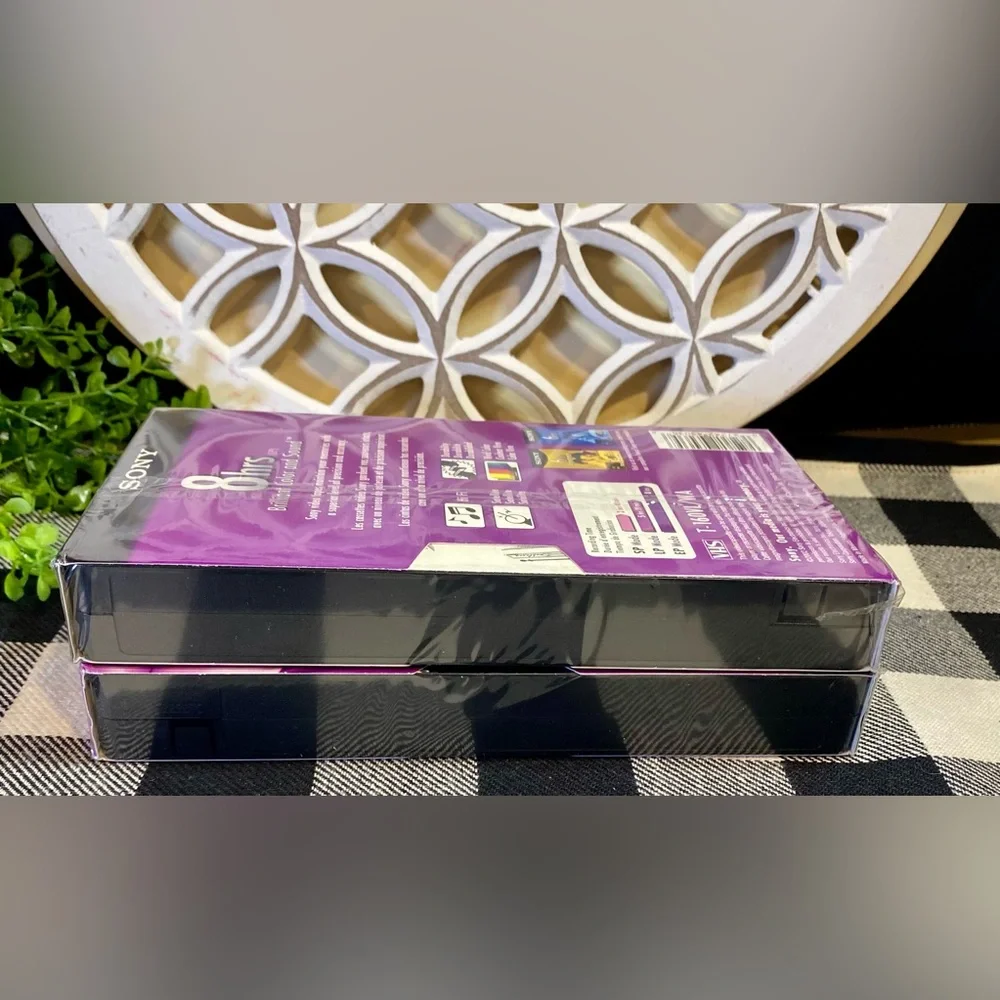 Two New Sony VHS Tape Blank Standard Grade T-160 8HR‎ VCR Video Cassette Tapes